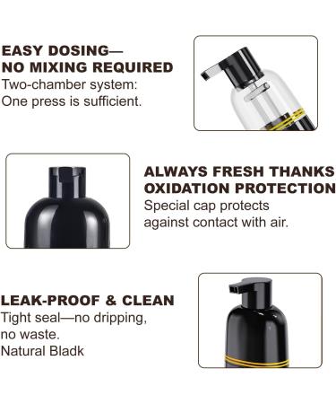  MagiSel 500ml Color Shampoo Instant Hair Dye Shampoo for Colored Hair Natural Black Hair Dye Shampoo 3 in 1 Hair Dye for Men and Women (Black) - Buy Online on GoSupps.com