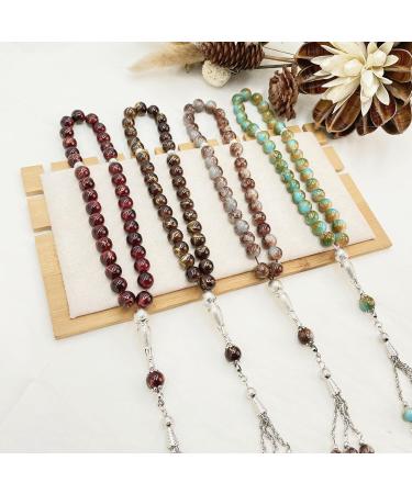 Shop SOUTHJIELING Adjustable Blue Rosary Bracelet | Fashion Beads Prayer Accessories for Trendsetters - Buy Online on GoSupps.com