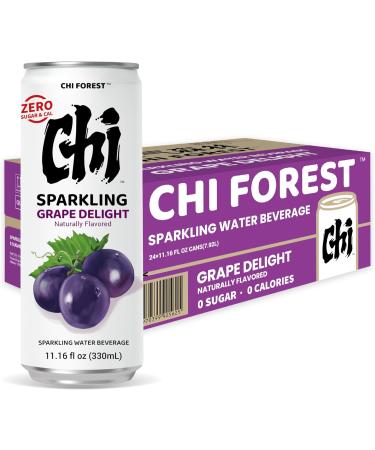 CHI FOREST Grape Delight Eau p tillante D lice de raisin 329.99 ml (Lot de 24) - Buy Online on GoSupps.com