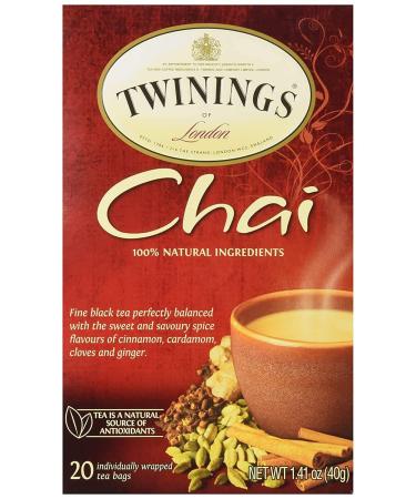 Twinings Chai Tea Bags - 20 Count (Pack of 2) | Authentic and Fragrant Blend - Buy Online on GoSupps.com