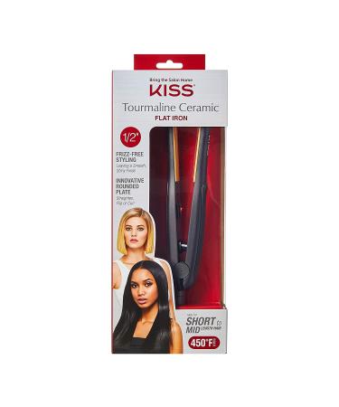 KISS Ceramic Tourmaline Flat Iron 1/2 - Professional Hair Straightener - Buy Online on GoSupps.com