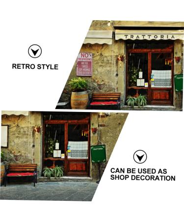 Ciieeo 2pcs Warning Tin Painting Emblems Metal Halloween Signs Metal Signs Hanging Painting Vintage Antique - Buy Online on GoSupps.com