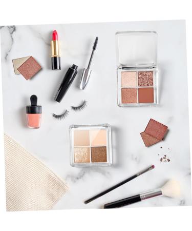 2pcs Empty Cosmetic Eyeshadow Storage Case Empty Eyeshadow Palette Lipstick Acrylic Bracket Travel - Buy Online on GoSupps.com