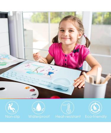 PJOETYONE 17PCS Silicone Craft Mat Set for Resin Casting and DIY Creations | Heat Resistant Blue Silicone Painting Mat for Art Clay - Buy Online on GoSupps.com