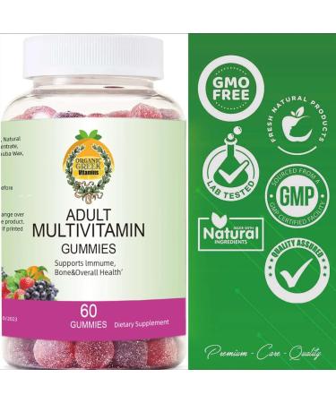 Organic Greek Multivitamin Gummies for Men & Women | Vitamin A C D E Zinc B12 Biotin B6 Iodine - Buy Online on GoSupps.com