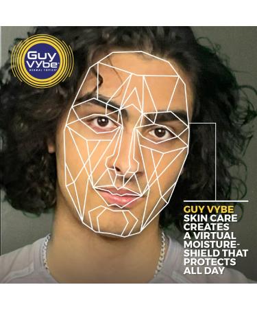 Guy Vybe Daily Moisture Plus Face Moisturizer for Men. Lightweight Non-Greasy Daily Hydration Protects Skin Moisture Barrier Acne-Safe Fast Absorbing Natural Finish All Skin Types - Buy Online on GoSupps.com