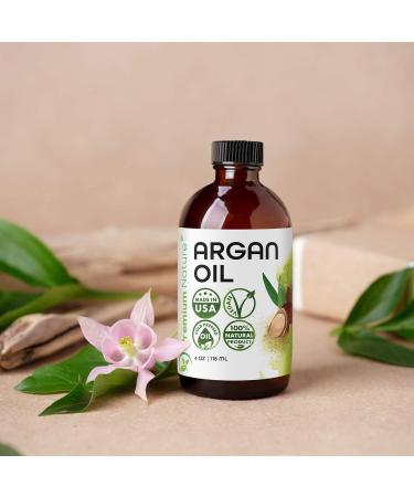 Premium Nature Argan Oil Hair Oil Facial Oil for Face Oil 118 ml - Buy Online on GoSupps.com
