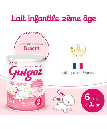 Guigoz Optipro 2 Baby Milk Powder 2nd from 6 to 12 months 830 g - Buy Online on GoSupps.com
