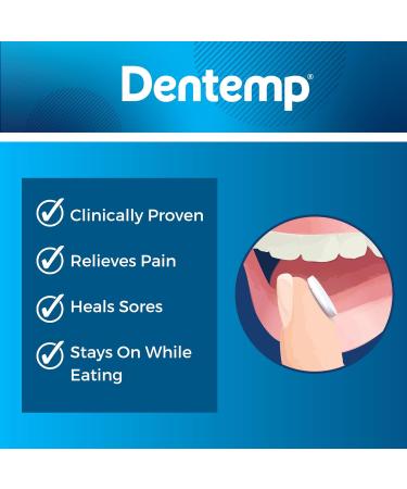 Dentemp Canker Sore Medicine 2pk Canker Cover - Oral Pain Reliever (12 Count) - Treatment to Relieve Canker Pain, Mouth Sores & Mouth Irritation - Fast Acting Canker Sore Relief Tablets for Adults - Buy Online on GoSupps.com