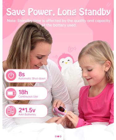 Child Pulse Oximeter for Kids | Fingertip Oxygen Meter with Battery & Lanyard - Pink - Buy Online on GoSupps.com