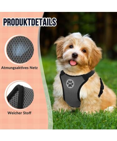 Buy Slowton No Pull Dog Harness - Soft Padded Breathable XS Gray for Small & Medium Dogs | International Shipping Available - Buy Online on GoSupps.com