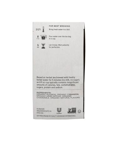 Tazo Organic Baked Cinnamon Apple Tea 20 ct - 1.76 Oz - Pack of 1 | Cinnamon Infused Tea Bags - Buy Online on GoSupps.com