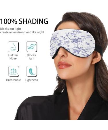 WELLDAY Chinoiserie Flowers Birds Sleep Mask - Soft Comfort Blindfold for Men and Women - Buy Online on GoSupps.com