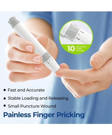 AUVON Blood Glucose Monitor Kit for Test Diabetes - 100 Glucometer Strips - Buy Online on GoSupps.com