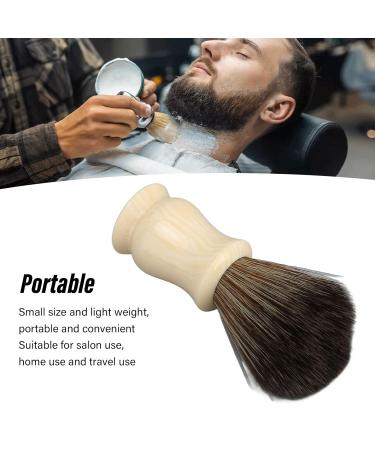 Men's Beard Brush with Synthetic Bristles - Portable Shaving Foam & Barber Neck Duster - Ideal for Grooming & Cleaning - Buy Online on GoSupps.com