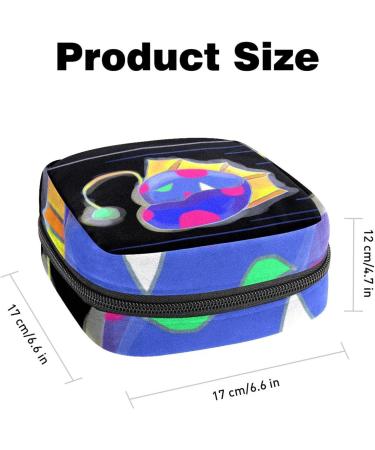 Portable Period Kit Bag - Fish Multicoloured 05 | Feminine Product Pouch for Girls | Pads and Tampons Organizer with Zipper - HomeDecorZone - Buy Online on GoSupps.com