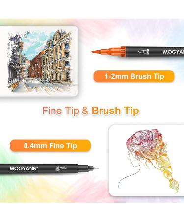 Mogyann Markers for Adult Coloring 72 Coloring Pens Dual Tip Brush Markers for Coloring Books 72 Black - Buy Online on GoSupps.com