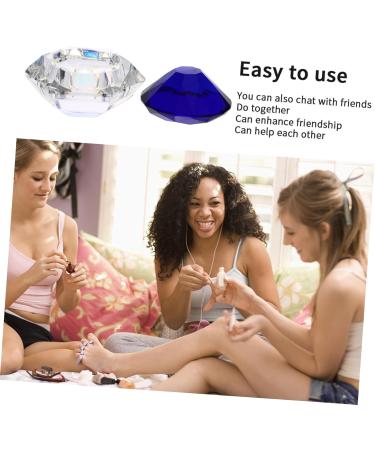 Beavorty Nail Art Crystal Cup Cosmetics Glass Jars Lipstick Glass Jar Nail Polish Glass Jar Crystal Glass Jar Nail Art Glass Cup Nail Polish Glass Cup Nail Art Glass Jar Manicure Hand Model 6.5x8cm Blue - Buy Online on GoSupps.com