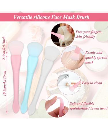 Ouligay 3PCS Silicone Face Mask Brush Applicator Set - Double-Ended Flexible Facial Mud Mask Beauty Tool - Buy Online on GoSupps.com