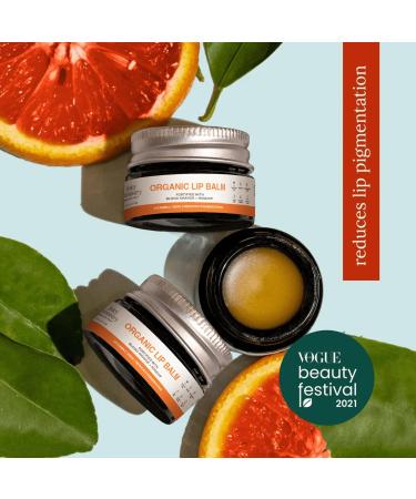 Juicy Chemistry Blood Orange & Rosehip Lip Balm 5 G |Enriched with Natural Ceramides to Hydrate Moisturise & Reduce Pigmentation|Formulated with Organic Castor Oil Jojoba Oil and Vitamin E - Buy Online on GoSupps.com