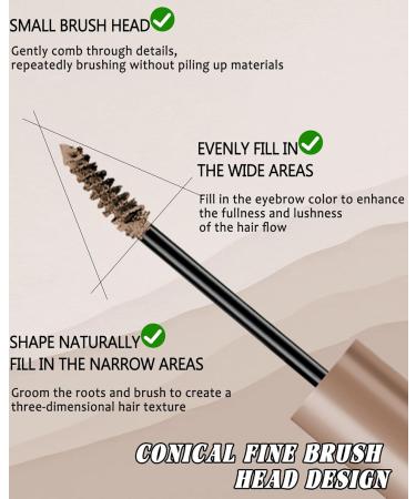  LYSdefeu Set of 2 Eyebrow Color Gels - Waterproof - Long-Lasting Light Brown - Colored Gel - Volume Extension - Mascara - Eye Makeup for Women - 05# Light Brown - Buy Online on GoSupps.com