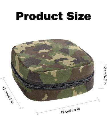Green Camouflage Sanitary Napkin & Menstrual Cup Storage Bag - Period Kit Pouch Color 5 - Buy Online on GoSupps.com