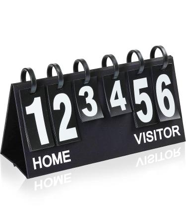 Upstreet Scoreboard/Score Keeper for Indoor & Outdoor Sports - Ping Pong/Baseball/Tennis/Basketball Scoreboard or Varsity Scoreboards/Volleyball Scorekeeper - Portable Scoreboard Flips up to 99 Black, White