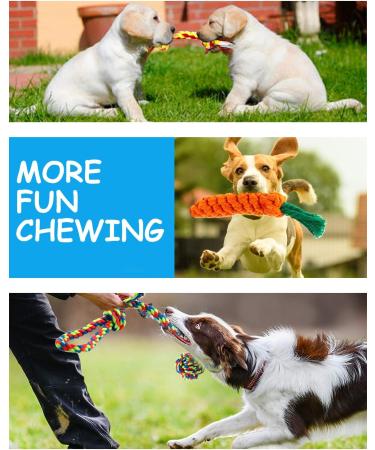 Dog Toys Rope Puppy Teething Chew Toy for Small Dogs Interactive Tug of War Dog Rope Toy for Boredom Dental Health and Relieve Stress (4 pack) - Buy Online on GoSupps.com