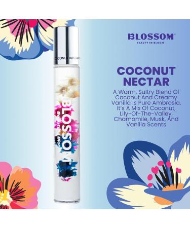 Blossom Roll on Perfume for Women Alcohol Free Rollerball Perfume Oil Essential Oils Infused with Real Flowers Made in USA 0.20oz (Coconut Lily of the Valley Chamomile Vanilla) Coconut Nectar Coconut Nectar 0.2 Fl Oz (Pack of 1) - Buy Online on GoSupps.com