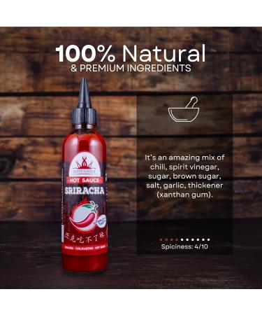 Poppamies Sriracha Hot Sauce - Award-Winning Gluten-Free Lactose-Free Vegan Sauce - 275g | International Flavor Awards 2019 - Buy Online on GoSupps.com