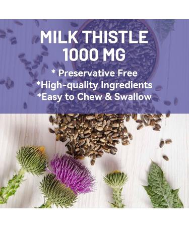 Milk Thistle Gummies Milk Thistle Extract 1000mg Liver Detox Antioxidant Support Non-GMOs Non-Gluten Vegan Milk Thistle Supplement 60 Count 60 Count (Pack of 1) - Buy Online on GoSupps.com
