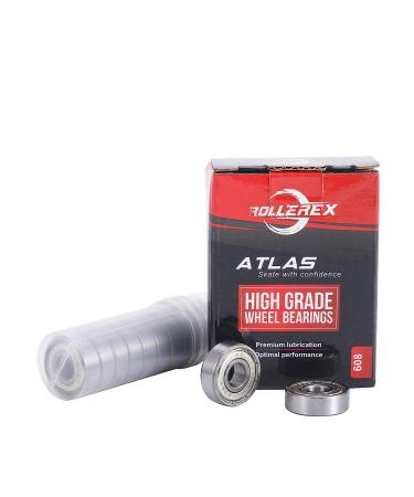 Rollerex 608ZZ ABEC-1 Wheel Bearings - 20-Pack Carbon Steel for Roller Skate Wheels, Inline, Roller Blade, Skateboard, RipStik & More - Buy Online on GoSupps.com