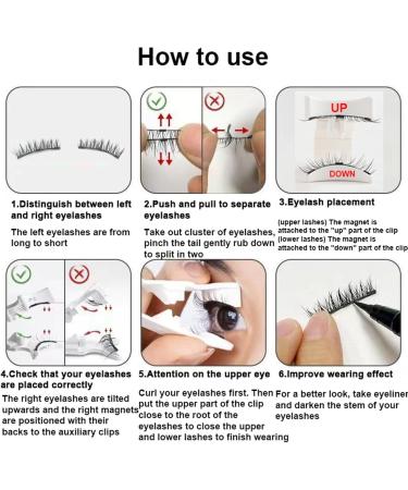 SHEBEEDO Magnetic Eyelashes Natural Look Magnetic Lashes With Applicator False Eyelashes Without Eyeliner Self Adhesive Strip Lashes Reusable Eyelashes Wispy Easy To Install And Disassemble(B10-3) - Buy Online on GoSupps.com