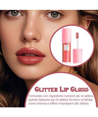  Opilroyn Glitter Lip Gloss - High-shine lipstick moisturizing gloss with luminous effect | Glossy makeup for girls and women nourishing liquid lip balm for events - Buy Online on GoSupps.com