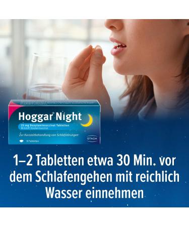 Hoggar Night Sleeping Pills | 10 Tablets for Relaxing Sleep & Acute Sleep Disorders - International Shipping Available - Buy Online on GoSupps.com