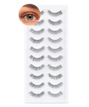 Buy EMEDA 3D False Eyelashes 10 Pairs of Handmade Natural Look Eyelashes for Daily Makeup - Buy Online on GoSupps.com
