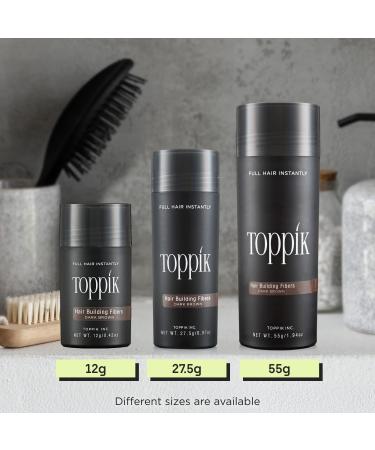 Toppik Hair Building Fibers 12g - Instantly Fill Thin or Thinning Hair - Fuller Looking Hair for Men & Women - Black - Buy Online on GoSupps.com
