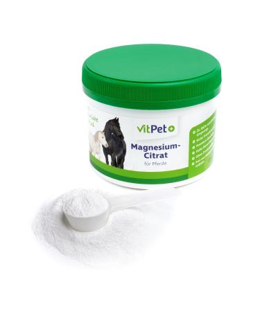 Vitpet+ magnesium citrate for horses - magnesium horse - Premium magnesium citrate powder - to support muscles and nervous system - 500 g including dosing spoons