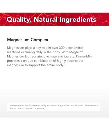 Physician's Strength Power-Min - 90 Capsules - Total Body Support - Magnesium Complex with Magnesium L-Threonate Glycinate & Taurate - Highly Absorbable - 30 Servings - Buy Online on GoSupps.com