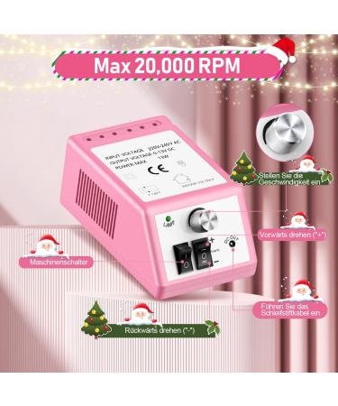 Weiyi Nail Miller Set | Professional Electric Nail File & Grinder | Low Vibration 20000 RPM 6 Drilling Sleeves | Optimal Nail Care & Design - Buy Online on GoSupps.com