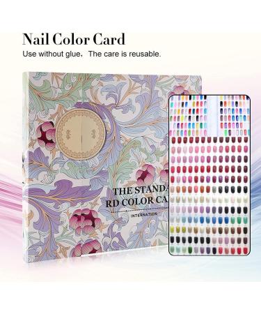 Nail art display 120 color nail color card nail color display book 120 color nail polish color chart nail practice card nail polish display board nail polish display shelf nail art display book - Buy Online on GoSupps.com
