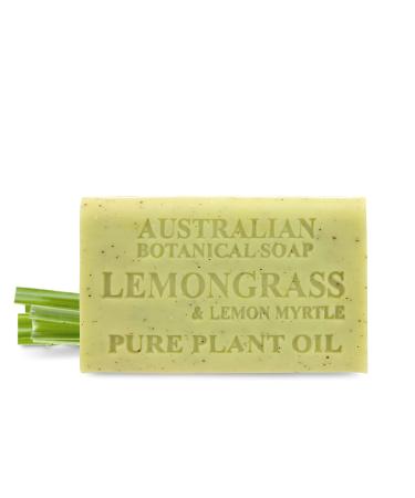 Australian Botanical Soap  Lemongrass with Lemon Myrtle 6.6 oz. (187g) Soap Bars | All Skin Types | Shea Butter Enriched - 1 Count Lemongrass & Lemon Myrtle 6.6 Ounce (Pack of 1)