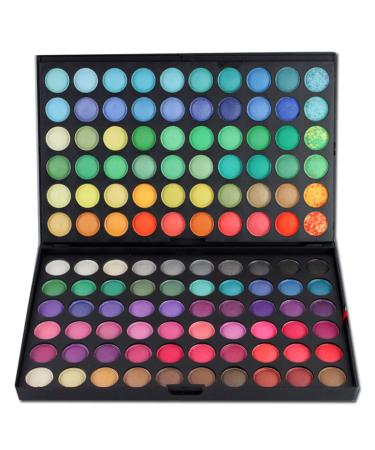 Joyeee Eyeshadow Palettes  Easy to Blend Color Fusion 120 Shades Metallic and Shimmer Eyeshadow Sweatproof and Waterproof Nudes Eye Shadows  Professional Makeup Long Lasting for Teen  Brights 1 1 120 colors eyeshdow pa...