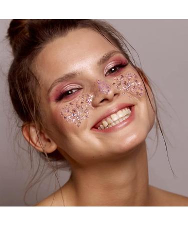 Buy Body Glitter Gel - Long Lasting Pink Liquid Glitter for Festivals & DIY Arts & Crafts - Buy Online on GoSupps.com