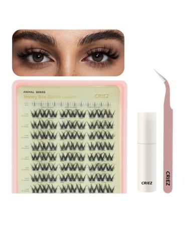 Lash Clusters Kit C Curl Fuller Lash Extension Realistic EyeLash Clusters Upper&Lower Combination Reusable Lash Clusters (12-14.5mm) Beginner-friendly Dense Curled