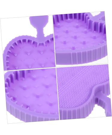 Angoily Makeup Brush Cleaning Pad Makeup Brush Cleaning Tool Limpiador De Brochas De Maquillaje Heart Brush Cleaner Pad Makeup Pallete Eye Shadow Brush Silica Gel Purple Foldable - Buy Online on GoSupps.com