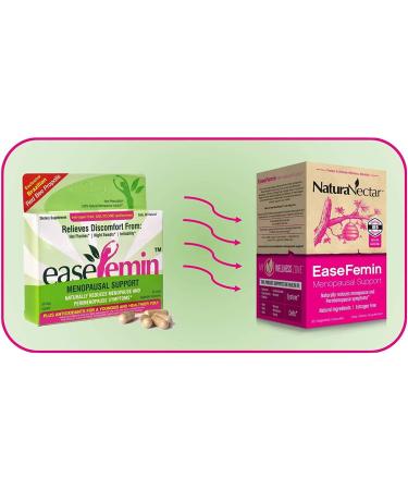 NaturaNectar EaseFemin Menopause Supplements for Women - 30 Count - Bee Propolis Menopausal Support Capsules For Hot Flashes and Night Sweats with Proprietary Calming Herbal Blend for a Better Night o - Buy Online on GoSupps.com