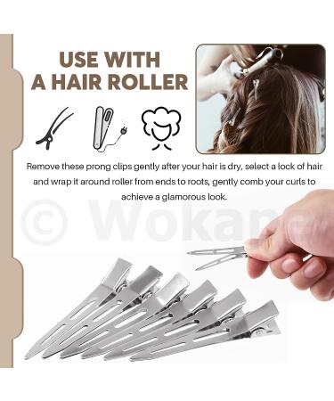 Wokape 100Pcs 1.4 Inch Metal Duck Billed Hair Clips for Women Styling, Silver Alligator Clips for Hair - Pack of 100 - Buy Online on GoSupps.com