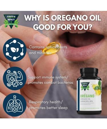 GREEN ROYALTY Oregano Oil Softgels 80% Carvacrol Immune Support Supplement with Olive Oil 100 mg per Serving 90 Softgels Non-GMO Dietary Supplement - Buy Online on GoSupps.com