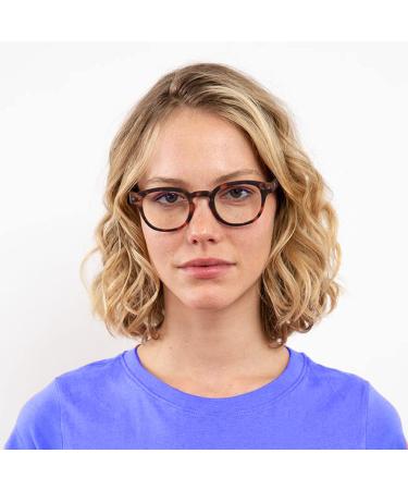 Muunel Blue Light Blocking Glasses Essilor Lenses Anton UVAllBlue Women Square Shape Tortoise Frame -1.00 Strength - Buy Online on GoSupps.com